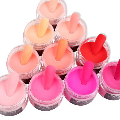 China Red-Pink Nail Art Tips Builder Powder 15g Acrylic Powder Color Nail Extension Design Dipping Powder for sale