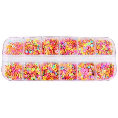 China Fluorescent Fluorescent Nail Sequins Paillette Mixed Colors Nails 3D Glitter Flakes Slices Art Accessories for sale