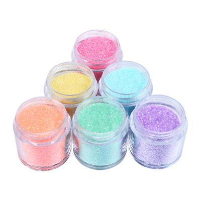 China Shiny Glitter Candy Powder Colorful Manicure Decorative Nail Pigment Glitter Powder 10ml for sale