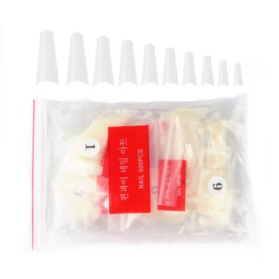 China Nail False Nail Tips 500Pcs/Bag Tips False French Coffin Nails Half Cover Nails Clear/Natural Flat Shapes Nails False Nails Salon Professional for sale