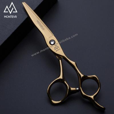 China Hairdresser Scissors Barber Scissors Barber Scissors Hair Salon Scissors Shiny Gold Coating Wide Blade Barber Hair Scissors for sale