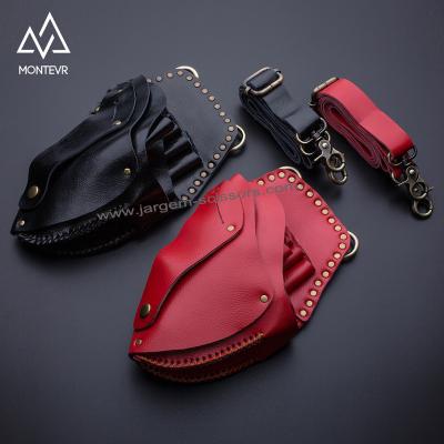 China Genuine Leather Stocked Scissor Pocket Grooming Tool Case with Optional Colors for sale