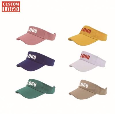 China Embroidery Logo Hot Sale Cap Visor Custom Made Sweat Absorbent Running Visor Hat Sun Visor Hat Men for sale