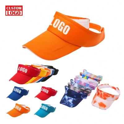 China Custom Logo Sports Colors Visor Plastic Embroidery Sun Visor Hat Breathable Running Sun Visor Hat for sale