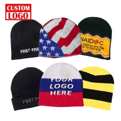 China Custom Beanie Winter Hat Men Cuffed Winter Hats Fashional Printed Custom Acrylics Cuffed Logo Embroidery Knit Beanie Winter Hat for sale