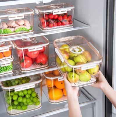 China Sustainable Vegetable Storage Containers For Fridge, Product Saver Containers Fridge Organizer Bins Plastic Produce Keepers for sale