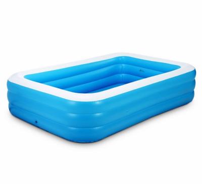 China Kiddie Inflatable Pool Homech PVC Swimming Pool Full Size Family Lounge Pool for sale