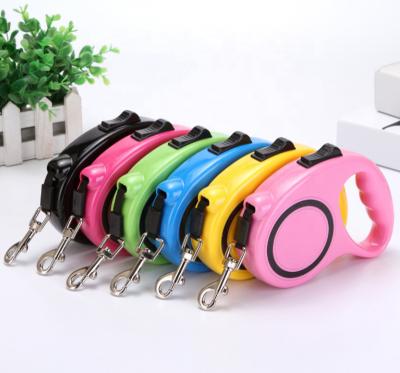 China Automatic Retractable Polyester Dog Leash Training Lead For Dogs Running Running Dog Leash Lead One Button Release And Lock for sale