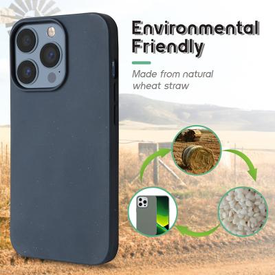 China Laudtec Shockproof Bamboo Fiber Compostable Phone Cases 100% Biodegradable Phone Case For iPhone 13 Pro Max for sale