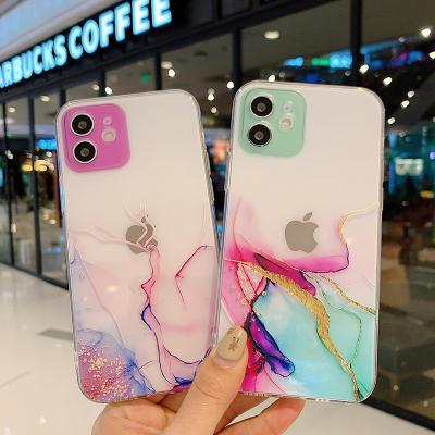 China Designer Shockproof Watercolor Painting Phone Cases For iPhone 13 12 11 pro 12 mini XR max 8 7 plus clear shockproof cover Coque Funda de XS X for sale