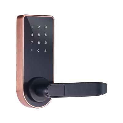 China Smart Modern Automatic Electric Key Password Security Lock Deadbolt Bedroom Hotel Handle Remote Mobile Door Lock for sale