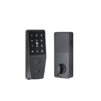 China Anti Theft Apartment Password Fingerprint Card Key Card Handle Lever Combination Smart Lock for sale