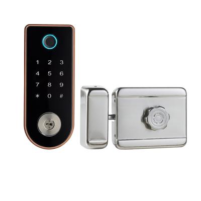 China People Counting Sturdy Waterproof Smart Electronics Security Customized Key Password Exterior Door Lock for sale