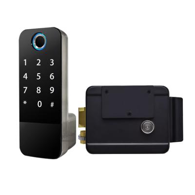 China Fashion Smart Security Premium Quality Lock Deadbolt Digital Fingerprint Password Wifi IP65 Smart Outdoor Main Door Lock for sale