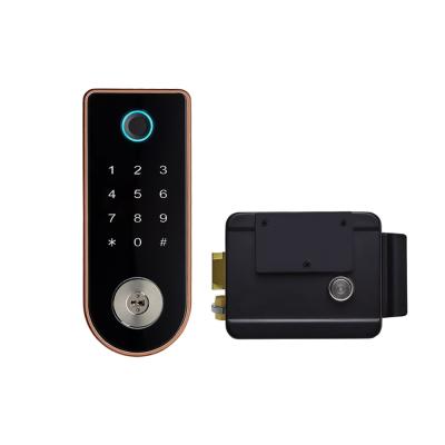 China People Counting Tuya Security Intelligente Security Fingerprint Password Door Electronic Waterproof Lock Security Intelligent Cylinders for sale