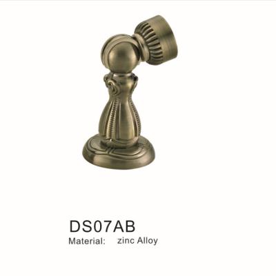 China Modern Design Magnetic Antique Copper Door Stopper Heavy Duty Zinc Alloy Door Stops Flat New 35mm BES OEM DS07 AB Accepted 45mm for sale