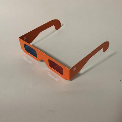 China Watching 3D Movie Promotion Gifts Red Blue Paper Glasses For 3d Movies for sale