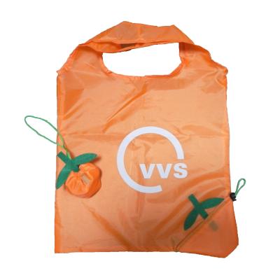 China Orange Shopping Bag Fruit Shape Folding Shopping Bag for sale