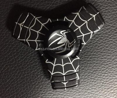 China Cheap triangle price black color spider logo fidget spinner JTSI-0039 for sale