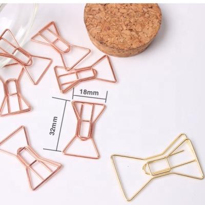 China Gold Rose Gold Planner Bow Paper Staples from Europe Paper Clip Manufacturer for sale