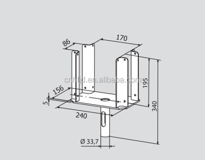 China Adjustable Construction Formwork Meva Spares U Fork Head for sale