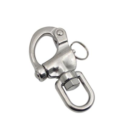 China Super Strong Eye Swivel Stainless Steel Chain Anchor Marine Architectural Quick Release Boat Snap Hook for sale