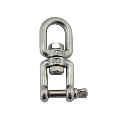 China Super Strong Heavy Duty Stainless 304 Eyes Marine Anchor Chain Connector Shackle Swivel Jaw Type for sale