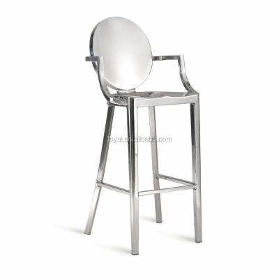 China Wholesale High Quality Modern Stainless Steel Dining Room Restaurant Bar Endurable Polishing Dining Chair for sale