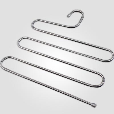 China Minimalist Strong Load Bearing Clothes Pants Racks Multi Layer Stainless Steel Towel Hanger for sale