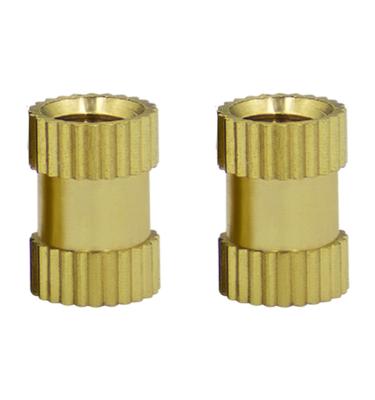 China Retail industry fastener supplier m6-m8 knurled threaded insert brass nut for sale