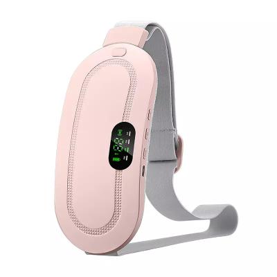 China Portable Menstrual Warm Electric Cramp Massager Period Belt Smart Palate Protective Heating Vibrating Support Belt for sale