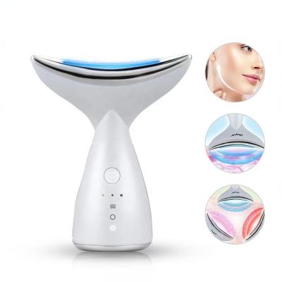 China Factory Supply Wrinkle Remover Best Face Skin Care Machine EMS Face Skin Care Face Skin Care Neck Lifting Anti Aging Massager With Heat for sale