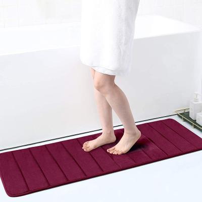 China Durable Soft Absorbent Shower Floor Mat Memory Foam Bath Mats Anti Slip For Bathroom for sale