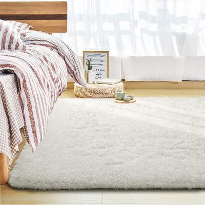 China Washable Fluffy Blanket Home Small Bedroom Shaggy Plush Faux Fur Carpets Decorative Rugs for sale