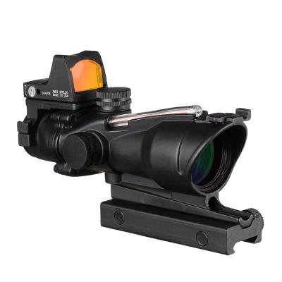 China 4X32 Riflescope Optic Scope Mounted Groen Verlichte Rmr Fiber Optic Sight Met Cahevron Richtkruis Mini Red Dot Sight FW3-ACOG-245 for sale