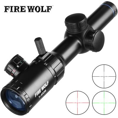 China 1-4X20 Riflescopes Rifle Scope Hunting Scope With Mounts Apparatus Optical Cross Sight Free Shipping FW7-HL011 EG for sale