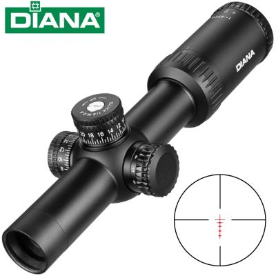 China Diana Reticle 1-4X24 Tactical Riflescope with Target Turrets Hunting Scopes for Sniper Rifle Optics Sight FW44-DAN-505 for sale