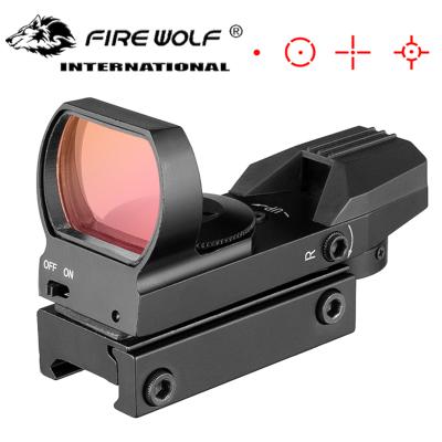 China 20Mm Rail Riflescope Hunting Optics Red Tactical Holografische Dot Sight Reflex 4 Richtkruis Scope Collimator Sight FW1-NHD063 for sale