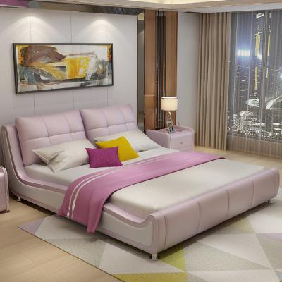 China Bookcase Headboard Airland Design New Designs Modern White Curved Mattress Sale Bed Bedroom Furniture Set for sale