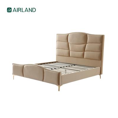 China Factory Direct High Quality Cheap Beds (Others) Adjustable Airland Leather Upholstery Italian Luxury Double Queen Modern Design Bed for sale