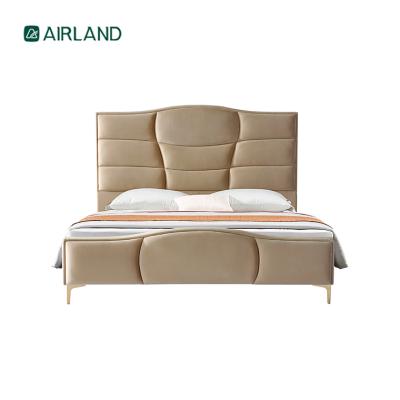 China (Other) Good Quality Adjustable Airland Factory Directly Cheap Set Modern Leather Hotel Storage Bed Furniture for sale