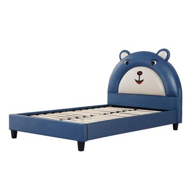 China High Quality Leathaire Bed Frame (Other) New Adjustable Pine Wood Hotel Villa Furniture Custom Design Children's Bed for sale