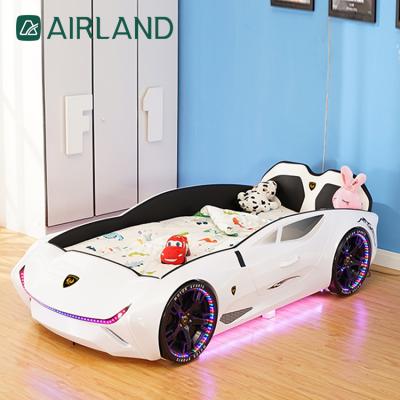 China Wholesale Children's Queen Size Racing Car Bed Frame Child Remote Control Led Car Bed Lightweight Music Air-Land Plastic Environmental Full ABS Material for sale