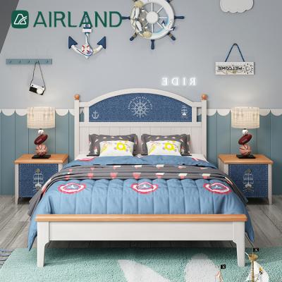 China Princess Kid Bed Single Wood Frame Furniture Bedroom Furniture Solid Wood Airland Children Bed For Girls for sale