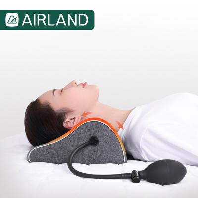 China Factory Folded Cervical Spine Memory Foam Pillow Usb Compress Cervical Direct Air-Land Hot Inflatable Neck Traction Pillow for sale