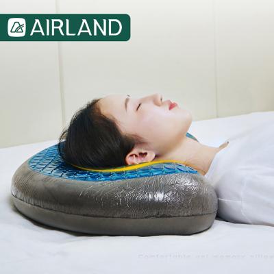 China New summer factory direct sales memory gel memory pillow cool core curve neck pillow gel pillow for sale