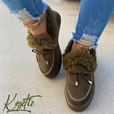 China New Fashion Ankle Boots Women Flats Winter Light Sports Shoes Designer Warm Fuzzy Boots Snow Boots for sale