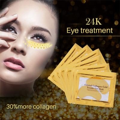 China wholesale Anti-wrinkle private label eye sleep gel pads Korean hydrogel masks 24K gold crystal collagen eye mask patch for sale