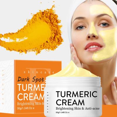 China New Moisturizer Private Label Formula Organic Turmeric Natural Dark Spot Removal Whitening Turmeric Facial Cream for sale