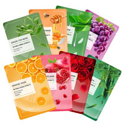 China Wholesale Moisturizer Multiple Packaging Rose Face Sheet Masks Organic Herbal Skin Care Fruit Facial Mask for sale